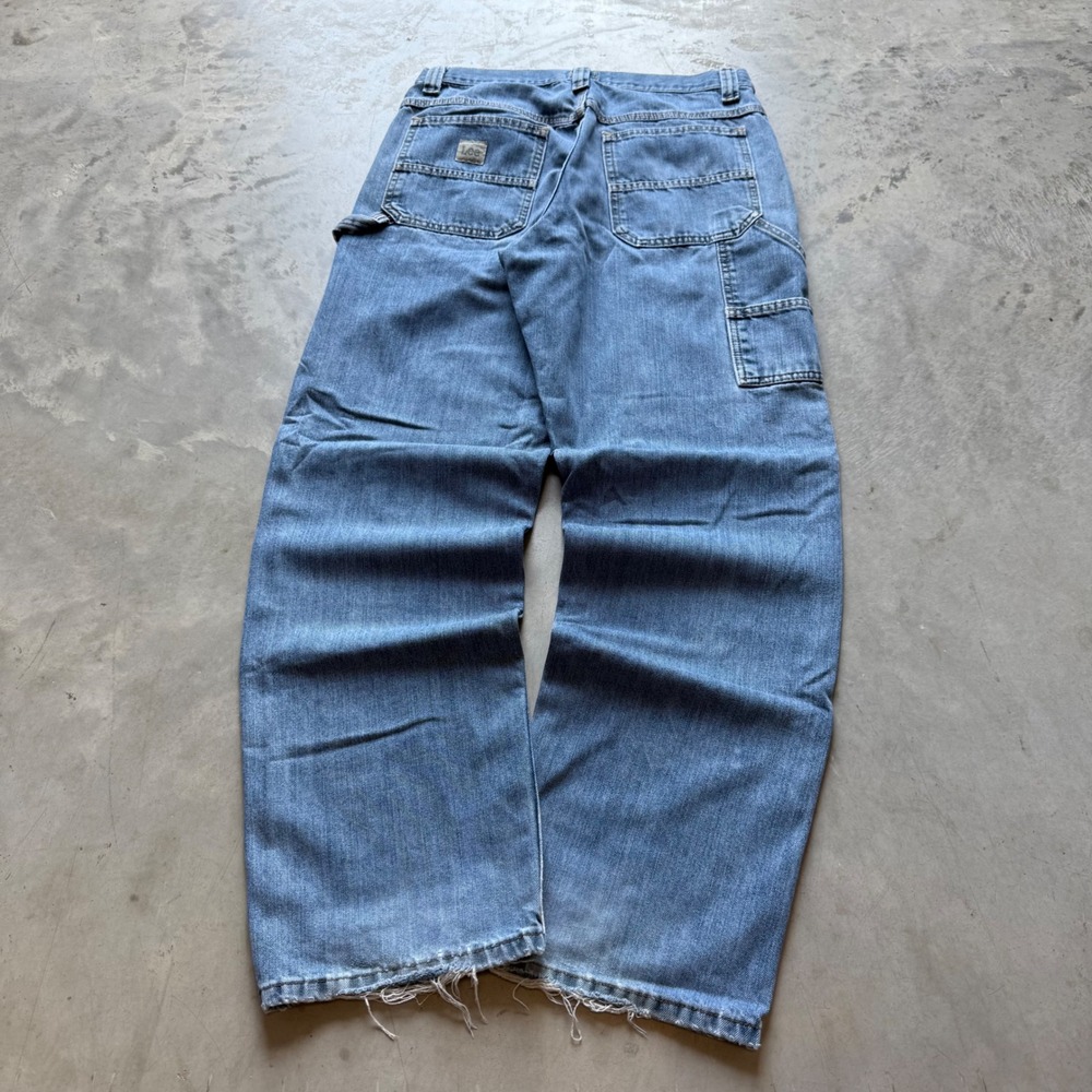 Lee Loose Fit Carpenter Jeans Mens 32x32 Medium Wash Denim Utility Workwear 935